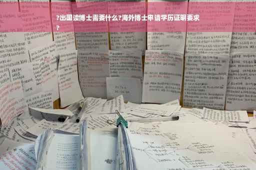 ?出国读博士需要什么?海外博士申请学历证明要求
?