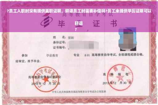 ?员工入职时没有提供离职证明，辞退员工时需要补偿吗?员工未提供学历证明可以辞退
?