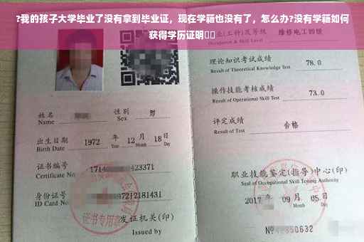 ?我的孩子大学毕业了没有拿到毕业证，现在学籍也没有了，怎么办?没有学籍如何获得学历证明⚡️
