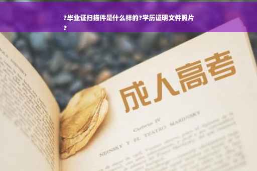 ?毕业证扫描件是什么样的?学历证明文件照片
?