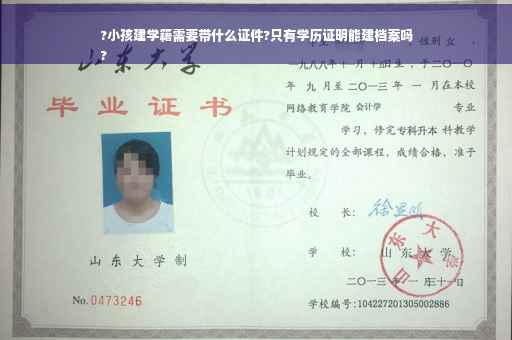 ?小孩建学籍需要带什么证件?只有学历证明能建档案吗
?