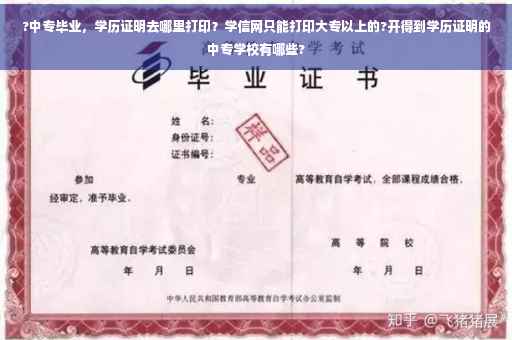 ?中专毕业，学历证明去哪里打印？学信网只能打印大专以上的?开得到学历证明的中专学校有哪些?