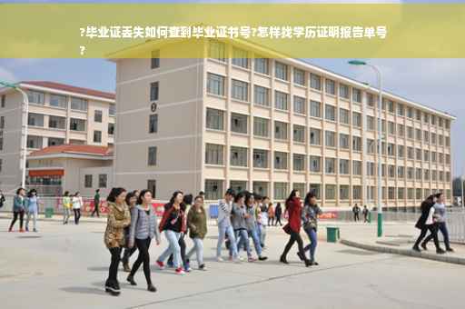 ?毕业证丢失如何查到毕业证书号?怎样找学历证明报告单号
?