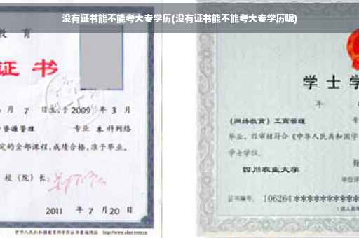 没有证书能不能考大专学历(没有证书能不能考大专学历呢)