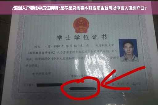 ?深圳入户要啥学历证明呢?是不是只需要本科应届生就可以申请入深圳户口?