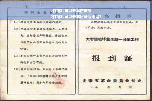 ?在哪儿可以查学历证明
?在哪儿可以查学历证明编号?