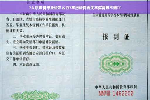 ?入职没有毕业证怎么办?学历证件丢失学信网查不到⚡️