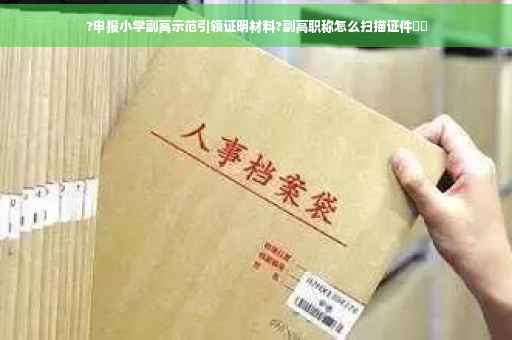 ?申报小学副高示范引领证明材料?副高职称怎么扫描证件⚡️