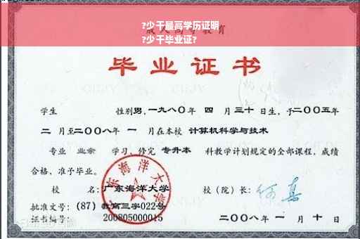 ?少干最高学历证明
?少干毕业证?