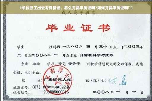 ?单位职工出去考资格证，怎么开具学历证明?如何开具学历证明⚡️