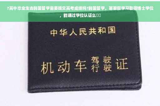 ?高中毕业生去韩国留学需要提交高考成绩吗?韩国留学，寒暑假学习取得博士学位，能通过学位认证么⚡️