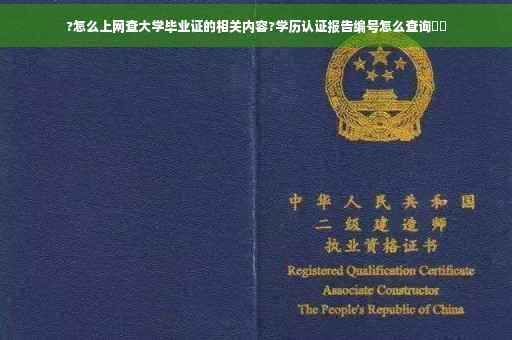 ?怎么上网查大学毕业证的相关内容?学历认证报告编号怎么查询⚡️