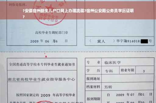 ?安徽宿州新生儿户口网上办理流程?宿州公安局公务员学历证明
?
