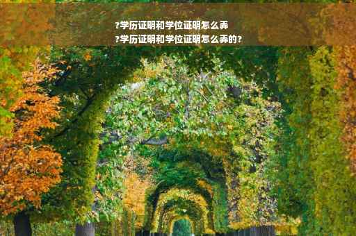 ?学历证明和学位证明怎么弄
?学历证明和学位证明怎么弄的?