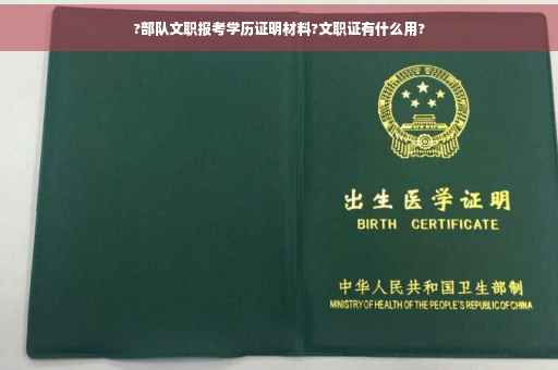 ?部队文职报考学历证明材料?文职证有什么用?