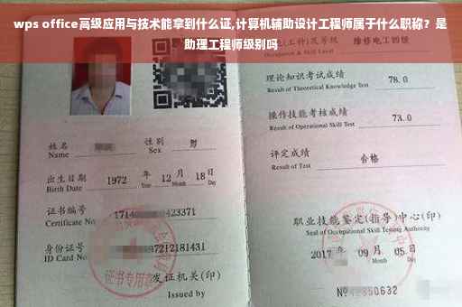 wps office高级应用与技术能拿到什么证,计算机辅助设计工程师属于什么职称？是助理工程师级别吗