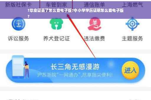 ?毕业证丢了怎么查电子版?中小学学历证明怎么查电子版
?