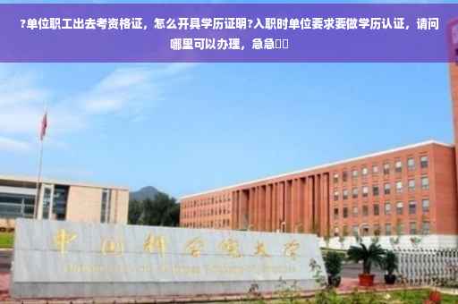 ?单位职工出去考资格证，怎么开具学历证明?入职时单位要求要做学历认证，请问哪里可以办理，急急⚡️