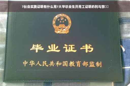 ?社会实践证明有什么用?大学毕业生开用工证明的利与弊⚡️