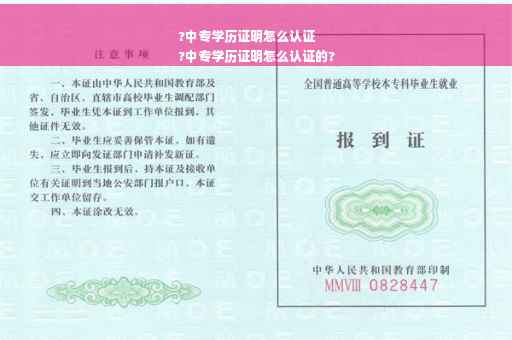 ?中专学历证明怎么认证
?中专学历证明怎么认证的?