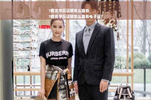 ?教资学历证明怎么查看
?教资学历证明怎么查看电子版?