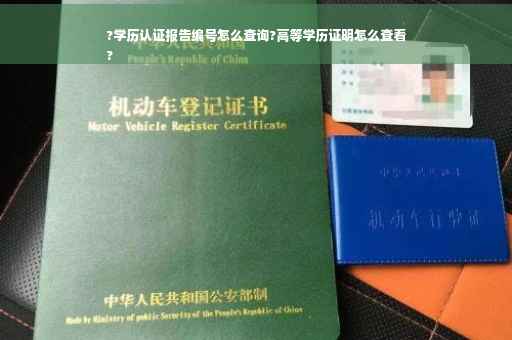 ?学历认证报告编号怎么查询?高等学历证明怎么查看
?