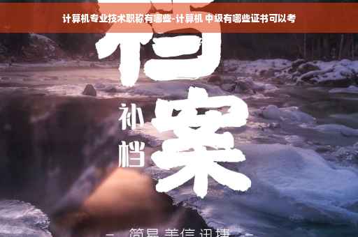 计算机专业技术职称有哪些-计算机 中级有哪些证书可以考