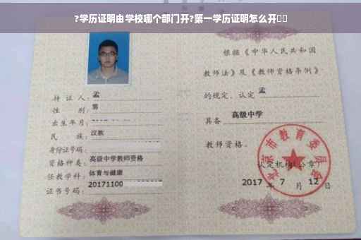 ?学历证明由学校哪个部门开?第一学历证明怎么开⚡️