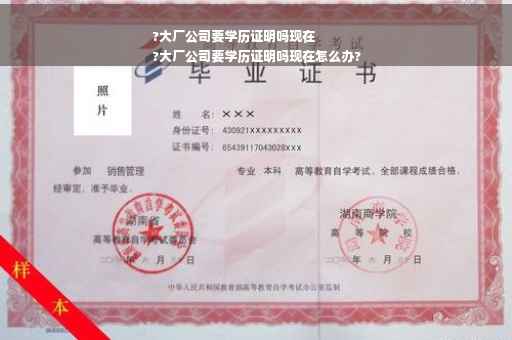 ?大厂公司要学历证明吗现在
?大厂公司要学历证明吗现在怎么办?