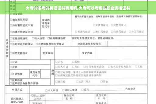 大专时候考的英语证书有用吗,大专可以考哪些职业资格证书