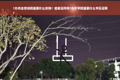 ?办书法培训班需要什么资格？或者证件吗?办写字班需要什么学历证明
?