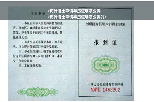 ?海外博士申请学历证明怎么弄
?海外博士申请学历证明怎么弄的?