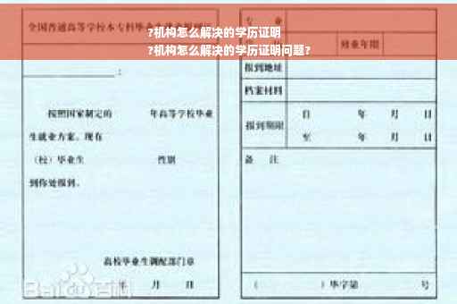 ?机构怎么解决的学历证明
?机构怎么解决的学历证明问题?