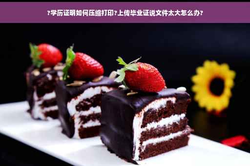 ?学历证明如何压缩打印?上传毕业证说文件太大怎么办?