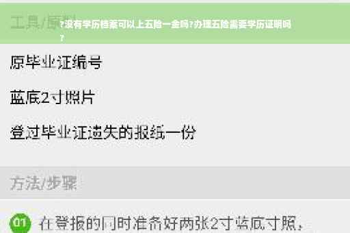 ?没有学历档案可以上五险一金吗?办理五险需要学历证明吗
?
