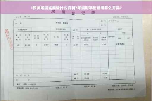 ?教师考编需要些什么资料?考编时学历证明怎么开具?