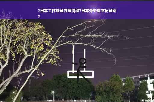?日本工作签证办理流程?日本外务省学历证明
?
