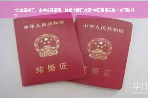 ?毕业证掉了，去学校开证明，找哪个部门办理?学历证明只发一次可以吗
⚡️