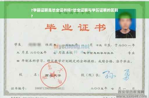 ?学籍证明是毕业证书吗?毕业证明与学历证明的区别
?