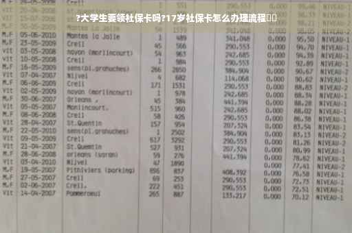 ?大学生要领社保卡吗?17岁社保卡怎么办理流程⚡️