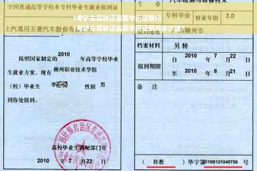 ?考铲车驾驶证需要学历证明吗
?考铲车驾驶证需要学历证明吗多少钱?