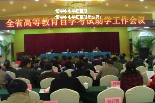 ?留学中心学历证明
?留学中心学历证明怎么弄?
