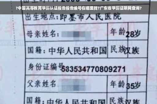 ?中国高等教育学历认证报告报告编号在哪里找?广东省学历证明网查询?