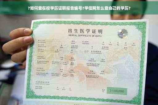 ?如何查在校学历证明报告编号?学信网怎么查自己的学历?