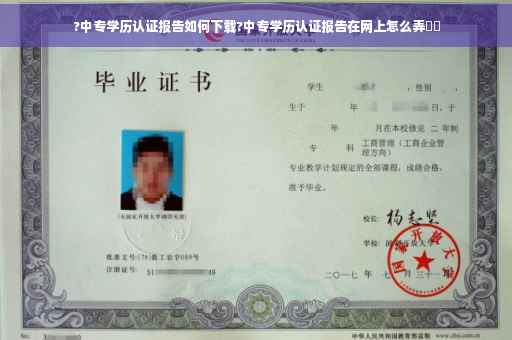 ?中专学历认证报告如何下载?中专学历认证报告在网上怎么弄⚡️