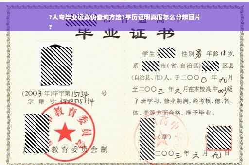 ?大专毕业证真伪查询方法?学历证明真假怎么分辨图片
?