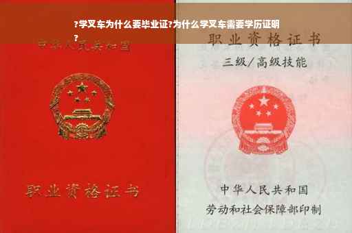 ?学叉车为什么要毕业证?为什么学叉车需要学历证明
?