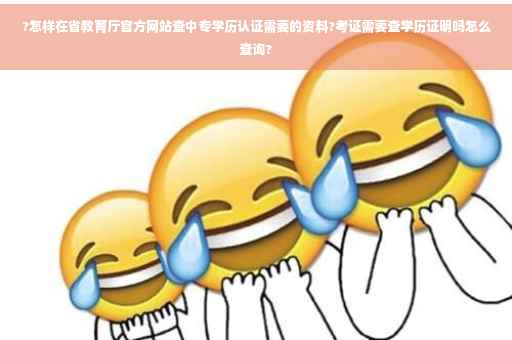 ?怎样在省教育厅官方网站查中专学历认证需要的资料?考证需要查学历证明吗怎么查询?