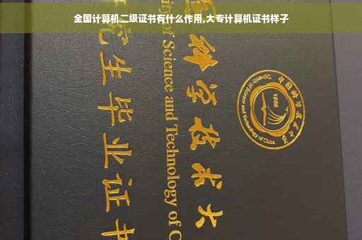 全国计算机二级证书有什么作用,大专计算机证书样子