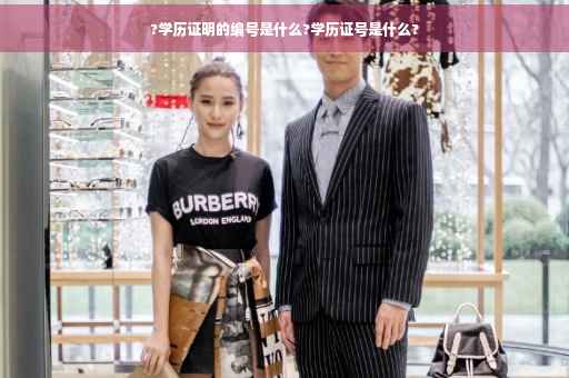 ?学历证明的编号是什么?学历证号是什么? ?学历证明的编号是什么?学历证号是什么?